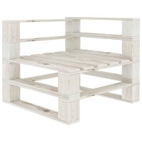 vidaXL Garten-Palettensofa 2-Sitzer mit Creme-Kissen Holz