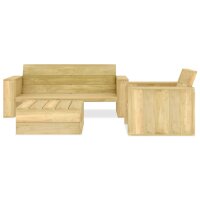 vidaXL 3-tlg. Garten-Lounge-Set Kiefernholz Imprägniert