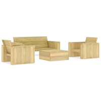 vidaXL 4-tlg. Garten-Lounge-Set Kiefernholz Imprägniert