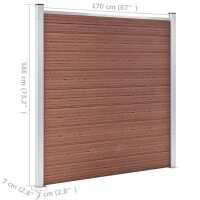 vidaXL Gartenzaun WPC 872x186 cm Braun