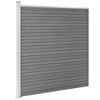 vidaXL Gartenzaun WPC 353&times;186 cm Grau