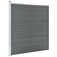 vidaXL Gartenzaun WPC 526x186 cm Grau