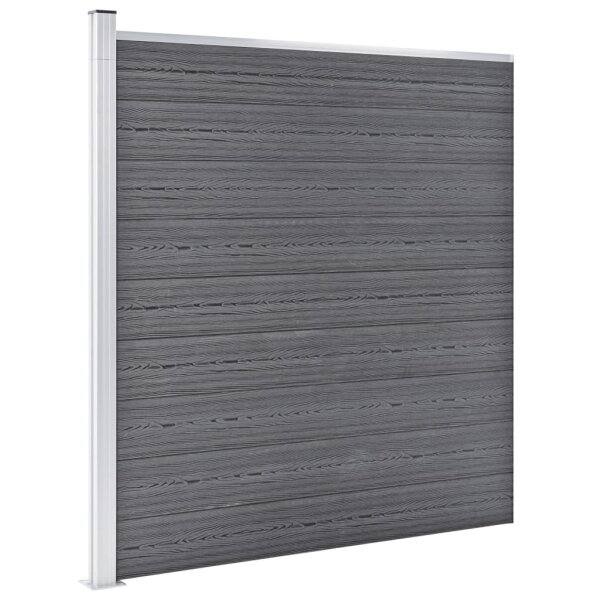 vidaXL Gartenzaun WPC 699x186 cm Grau