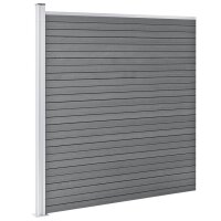 vidaXL Gartenzaun WPC 699x186 cm Grau