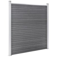 vidaXL Gartenzaun WPC 699x186 cm Grau