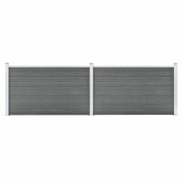 vidaXL Gartenzaun WPC 353x106 cm Grau