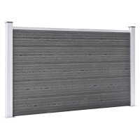 vidaXL Gartenzaun WPC 353x106 cm Grau