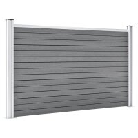 vidaXL Gartenzaun WPC 353x106 cm Grau