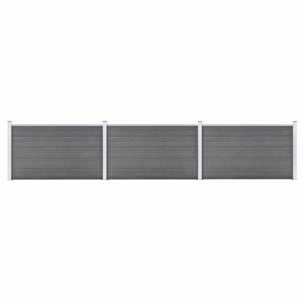 vidaXL Gartenzaun WPC 526x106 cm Grau