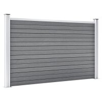 vidaXL Gartenzaun WPC 526x106 cm Grau