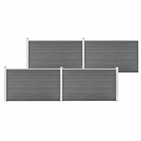 vidaXL Gartenzaun WPC 699x106 cm Grau