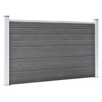 vidaXL Gartenzaun WPC 699x106 cm Grau