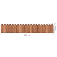 vidaXL Beeteinfassungen 2 Stk. 120 cm Imprägniertes Kiefernholz