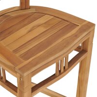 vidaXL 3-tlg. Gartenbar-Set Teak Massivholz