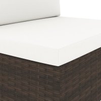 vidaXL 7-tlg. Garten-Lounge-Set Poly Rattan Braun