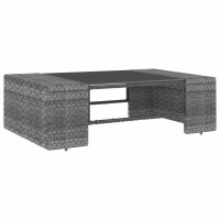 vidaXL 8-tlg. Garten-Lounge-Set Poly Rattan Grau