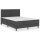 vidaXL Boxspringbett Dunkelgrau Stoff 160x200 cm