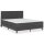 vidaXL Boxspringbett Dunkelgrau Stoff 160x200 cm