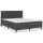 vidaXL Boxspringbett Dunkelgrau Stoff 180x200 cm