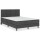 vidaXL Boxspringbett Dunkelgrau Stoff 180x200 cm