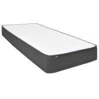 vidaXL Boxspringbett Dunkelgrau Stoff 200x200 cm