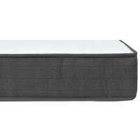 vidaXL Boxspringbett Dunkelgrau Stoff 200x200 cm