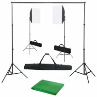 vidaXL Fotostudio-Set mit Softboxen und Hintergrundsystem