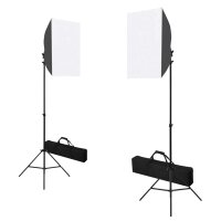 vidaXL Fotostudio-Set mit Softboxen und Hintergrundsystem