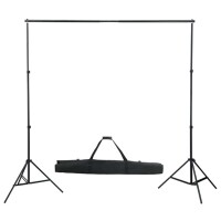 vidaXL Fotostudio-Set mit Hintergrund, Leuchten und Schirmen