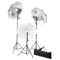 WOWONA Fotostudio-Set mit Lampen-Set und Hintergrund