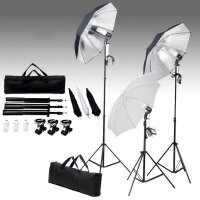 WOWONA Fotostudio-Set mit Lampen-Set und Hintergrund