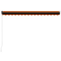 vidaXL Einziehbare Markise Handbetrieben LED 450x300cm Orange Braun