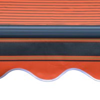 vidaXL Einziehbare Markise Handbetrieben LED 450x300cm Orange Braun