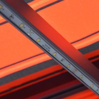vidaXL Einziehbare Markise Handbetrieben LED 450x300cm Orange Braun