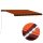 vidaXL Einziehbare Markise Handbetrieben LED 450x300cm Orange Braun