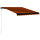 vidaXL Einziehbare Markise mit Windsensor &amp; LED 350x250cm Orange Braun