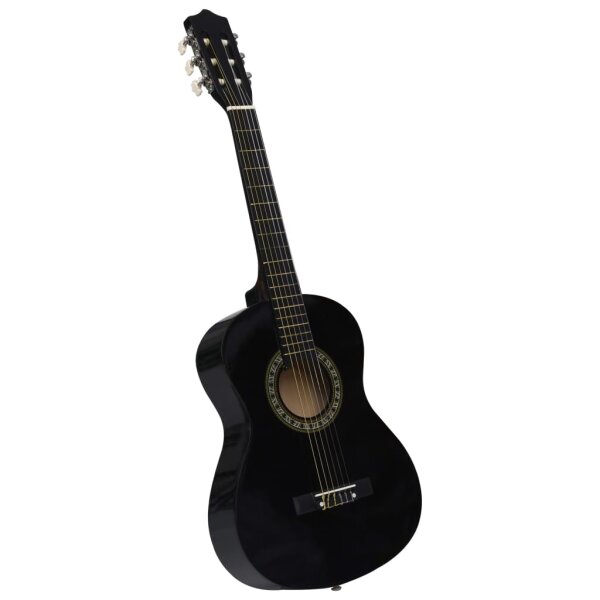 WOWONA Klassikgitarre f&uuml;r Anf&auml;nger Kinder mit Tasche Schwarz 1/2 34&quot;