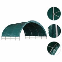 vidaXL Weidezelt PVC 3,7x3,7 m Gr&uuml;n