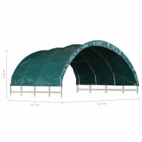 vidaXL Weidezelt PVC 3,7x3,7 m Gr&uuml;n