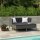 vidaXL 4-tlg. Garten-Lounge-Set mit Auflagen Poly Rattan Grau