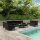 vidaXL 10-tlg. Garten-Lounge-Set mit Auflagen Poly Rattan Schwarz