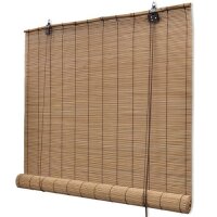 vidaXL Bambusrollos 2 Stk. 150x220 cm Braun