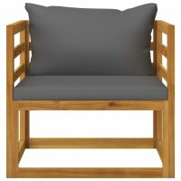 vidaXL 7-tlg. Garten-Lounge-Set mit Auflagen Massivholz Akazie