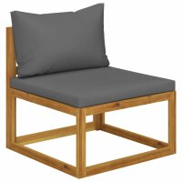 vidaXL 7-tlg. Garten-Lounge-Set mit Auflagen Massivholz Akazie