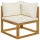 vidaXL 8-tlg. Garten-Lounge-Set mit Auflagen Creme Massivholz Akazie