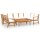 vidaXL 9-tlg. Garten-Lounge-Set mit Auflagen Creme Massivholz Akazie