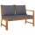 vidaXL 4-tlg. Garten-Lounge-Set mit Auflagen Massivholz Akazie