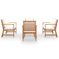 vidaXL 5-tlg. Garten-Lounge-Set mit Auflagen Massivholz Akazie