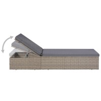 vidaXL 9-tlg. Garten-Essgruppe Poly Rattan Braun