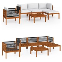 vidaXL 6-tlg. Garten-Lounge-Set mit Kissen...